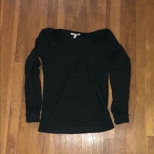 Green waffle top from Express